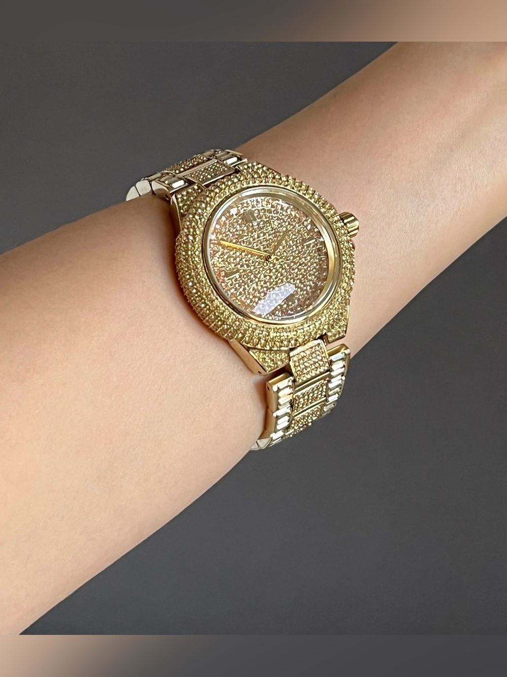 MK5720 - Michael Kors Women’s Oversized Camille Pavé Gold-Tone Watch